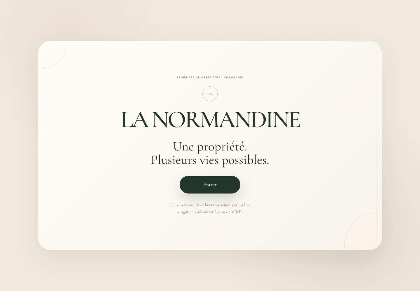Aperçu de la page d’accueil de La Normandine